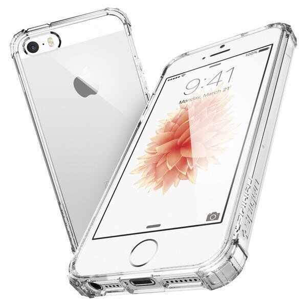 Spigen iPhone SE ile Uyumlu Kılıf Crystal Shell Crystal Clear
