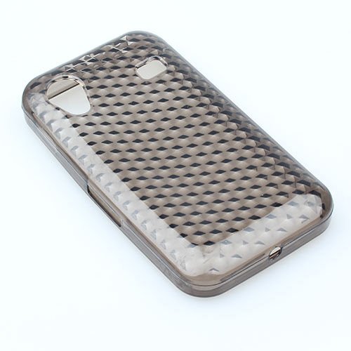 Galaxy Ace S5830 ile Uyumlu Elmas Desenli Silikon Kılıf Siyah