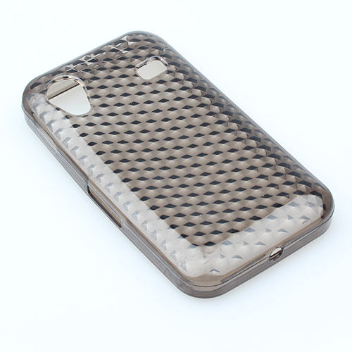 Galaxy Ace S5830 ile Uyumlu Elmas Desenli Silikon Kılıf Siyah