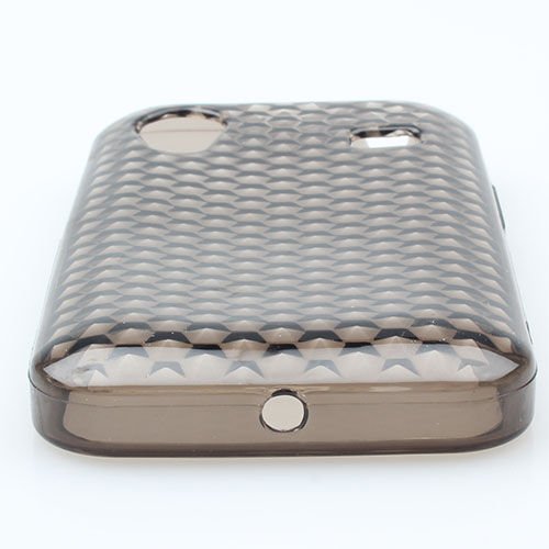 Galaxy Ace S5830 ile Uyumlu Elmas Desenli Silikon Kılıf Siyah