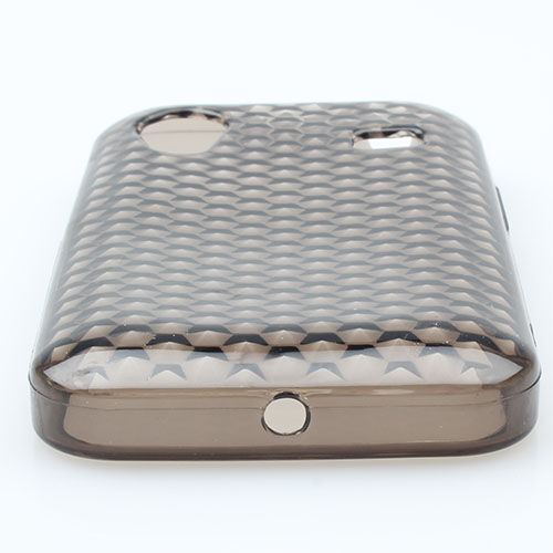Galaxy Ace S5830 ile Uyumlu Elmas Desenli Silikon Kılıf Siyah