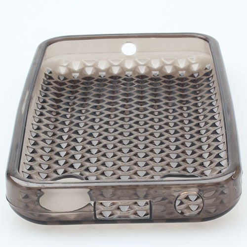 Galaxy Ace S5830 ile Uyumlu Elmas Desenli Silikon Kılıf Siyah