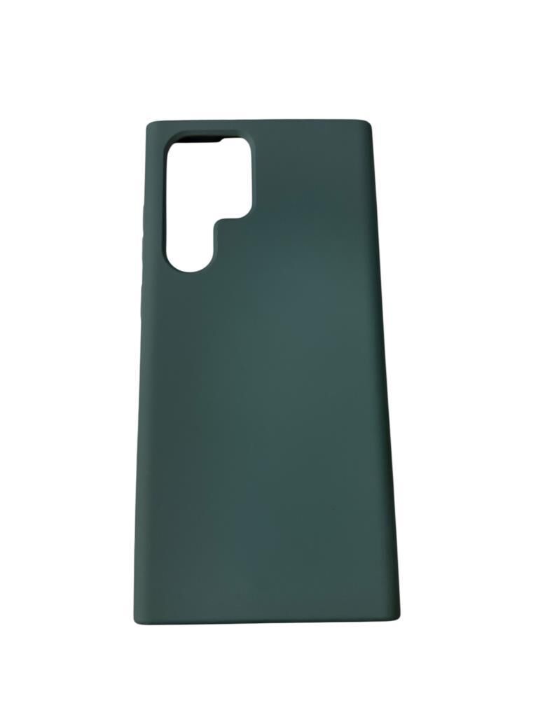 Galaxy S22 Ultra ile Uyumlu Cappy Silikon Kılıf Yeşil