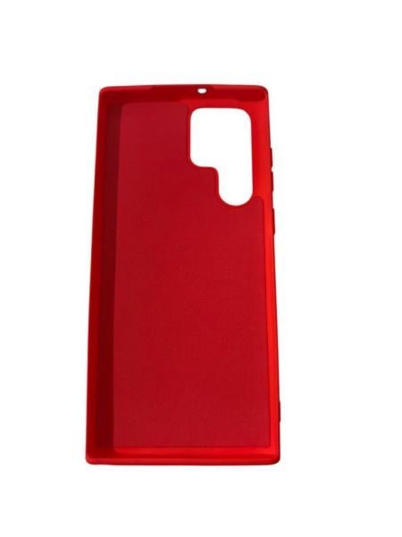 Galaxy S22 Ultra ile Uyumlu Cappy Silikon Kılıf Kırmızı