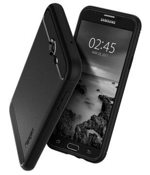 Spigen Galaxy J7 2017 ile Uyumlu Kılıf Rugged Armor
