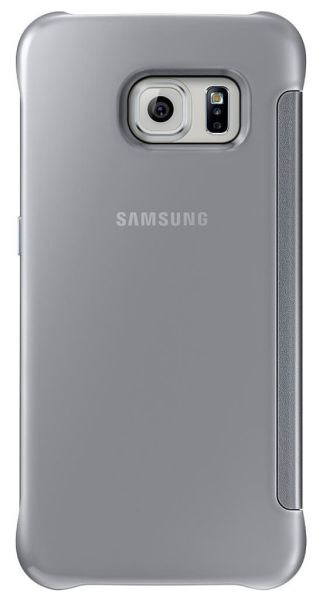 Galaxy S6 Edge ile Uyumlu Clear View Cover Gümüş EF-ZG925BSEGWW (Out)