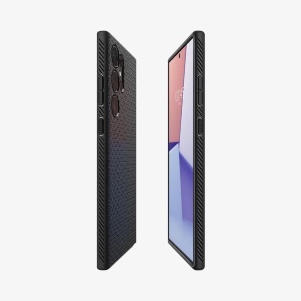 Spigen Galaxy S23 Ultra ile Uyumlu Kılıf Liquid Air Matte Black