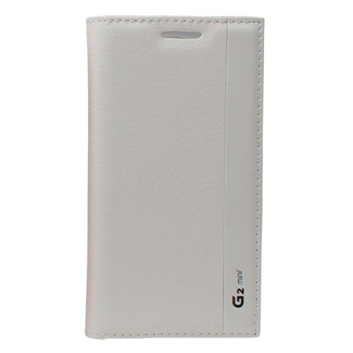 G2 Mini D610 ile Uyumlu Magnum Serisi Yan Model Kapaklı Kılıf Beyaz