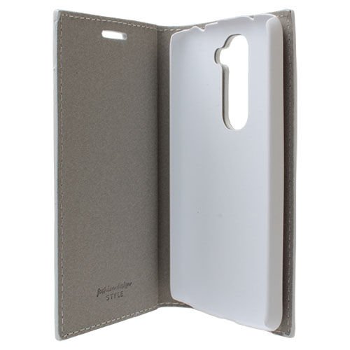 G2 Mini D610 ile Uyumlu Magnum Serisi Yan Model Kapaklı Kılıf Beyaz