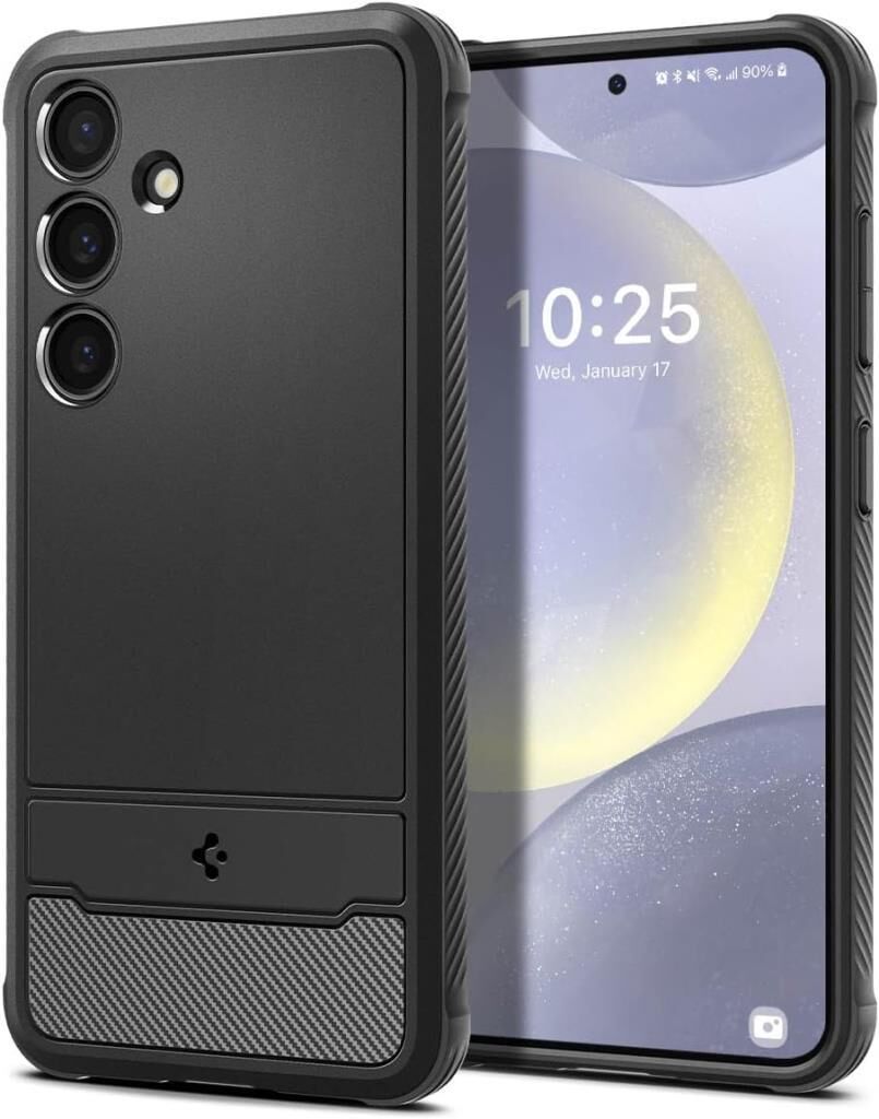 Spigen Galaxy S24 Plus ile Uyumlu Kılıf Rugged Armor Matte Black