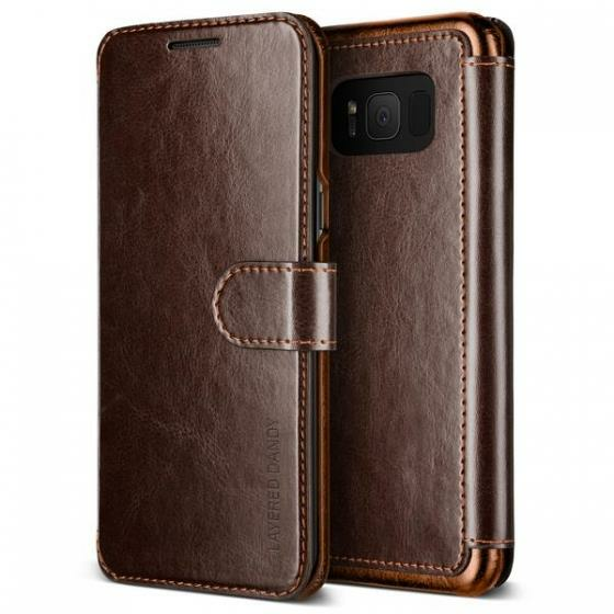 VRS Design Galaxy S8 ile Uyumlu Layered Dandy Kılıf-Dark Brown