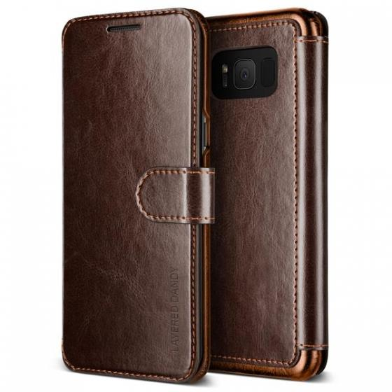 VRS Design Galaxy S8 ile Uyumlu Layered Dandy Kılıf-Dark Brown