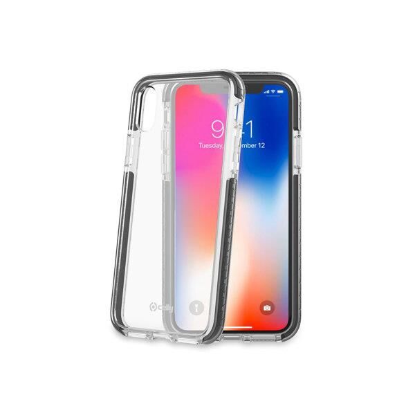 Celly Hexagon iPhone X ile Uyumlu Siyah Kılıf