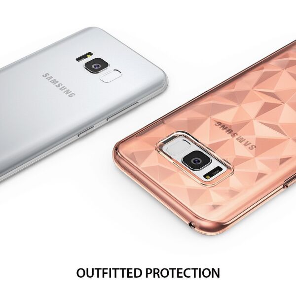 Ringke Air Prism 3D Elmas Yansıması Galaxy S8 ile Uyumlu Kılıf Rose Gold