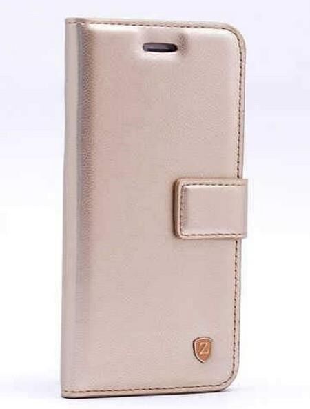 Galaxy S7 ile Uyumlu Delüxe Kapaklı Standlı Kılıf Gold