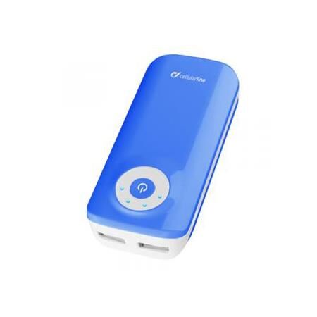 Cellular Line FreePower Dual 4400mAh Powerbank Harici Şarj Cihazı Mavi (Out)