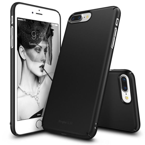Ringke Slim iPhone 7/8 Plus ile Uyumlu KIlıf Sf Black İnce Şık Tasarım