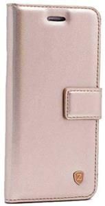 Galaxy J7 Pro ile Uyumlu Delüxe Kapaklı Standlı Kılıf Gold