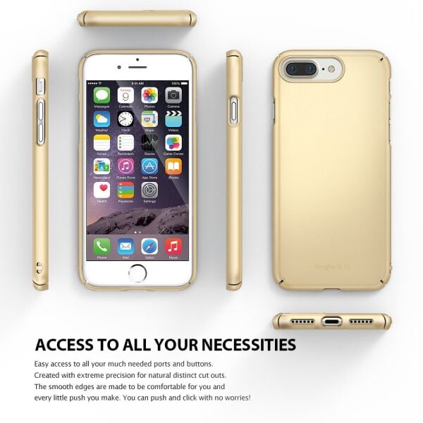 Ringke Slim iPhone 7/8 Plus ile Uyumlu KIlıf Royal Gold