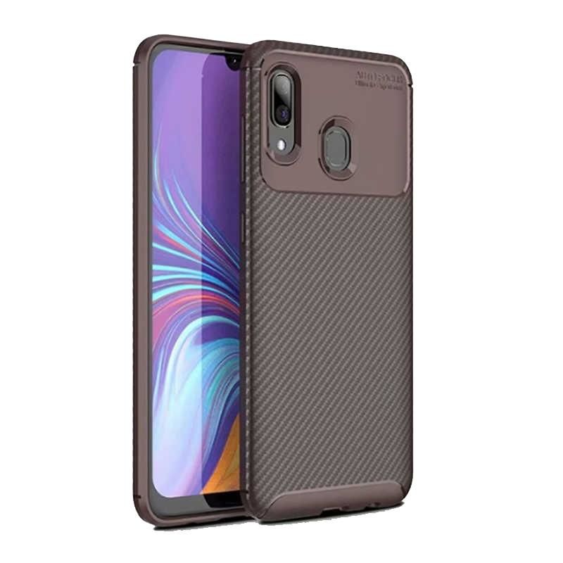 Zore Galaxy A10 ile Uyumlu Negro Silikon Kılıf Kahverengi