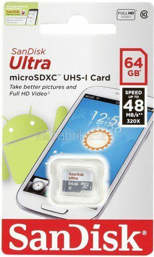 Sandisk 64GB Class 10 Micro SD Hafıza Kartı SDSQUNB-064G-GN3MN