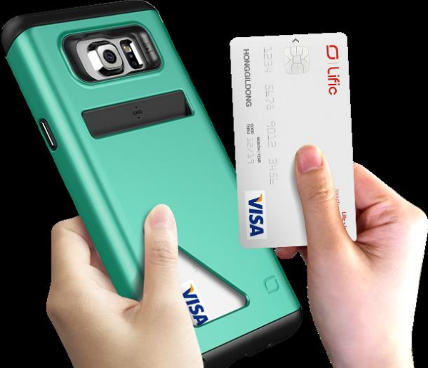 Lific Galaxy Note 5 ile Uyumlu Mighty Card Defense Kılıf Mint