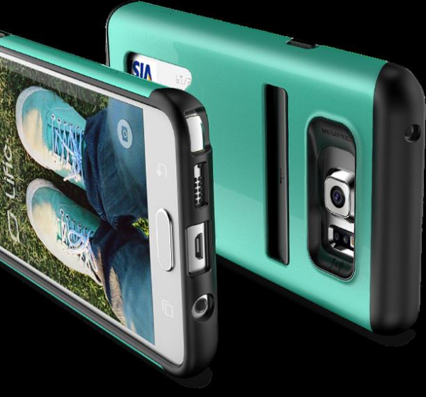 Lific Galaxy Note 5 ile Uyumlu Mighty Card Defense Kılıf Mint