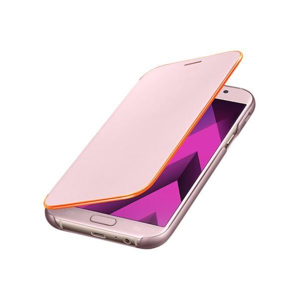 Galaxy A7(2017) ile Uyumlu Neon Flip Cover Pembe EF-FA720PPEGWW