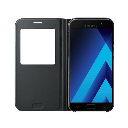 Galaxy A5(2017) ile Uyumlu S View Cover Siyah EF-CA520PBEGWW