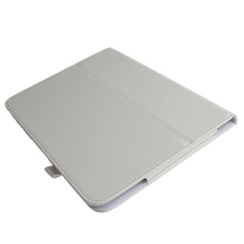 Galaxy Tab 3 10.1 P5200/P5210 ile Uyumlu Kapaklı Deri Kılıf Beyaz