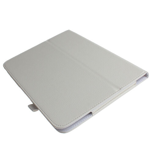 Galaxy Tab 3 10.1 P5200/P5210 ile Uyumlu Kapaklı Deri Kılıf Beyaz