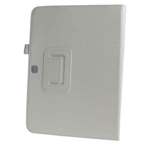 Galaxy Tab 3 10.1 P5200/P5210 ile Uyumlu Kapaklı Deri Kılıf Beyaz