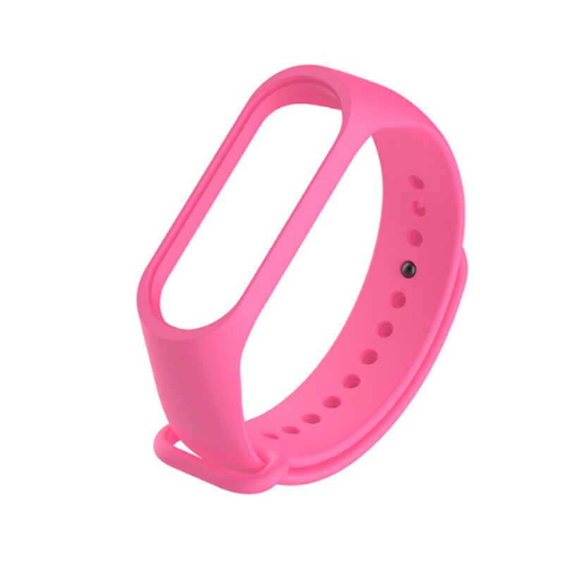 Mi Band 3 ile Uyumlu Silikon Kayış Pembe