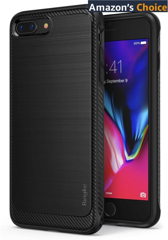 Ringke Onyx iPhone 7/8 Plus ile Uyumlu KIlıf Black Ultra Extra Darbe Dağıtıcı Tam Koruma