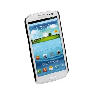 Galaxy S3 i9300 ile Uyumlu Kumlu Sert Kauçuk Kılıf Siyah