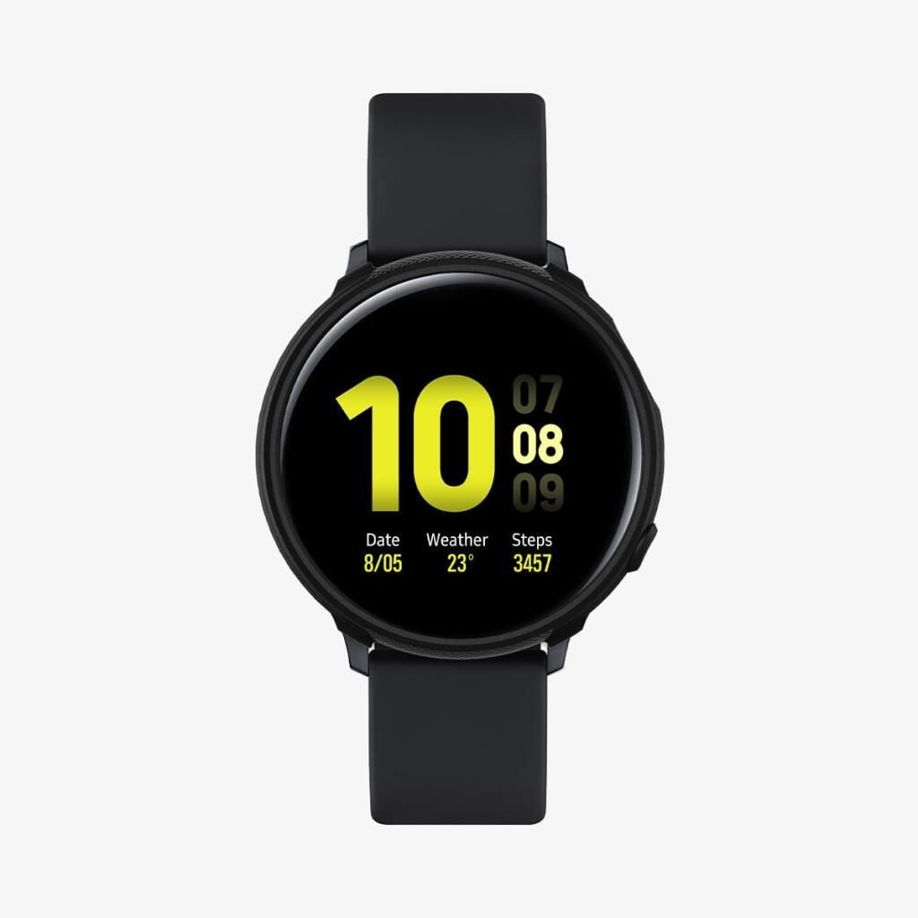 Spigen Galaxy Watch Active 2 (44mm) ile Uyumlu Kılıf Liquid Air Matte Black
