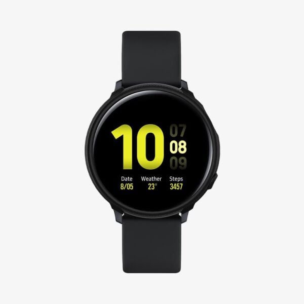 Spigen Galaxy Watch Active 2 (44mm) ile Uyumlu Kılıf Liquid Air Matte Black