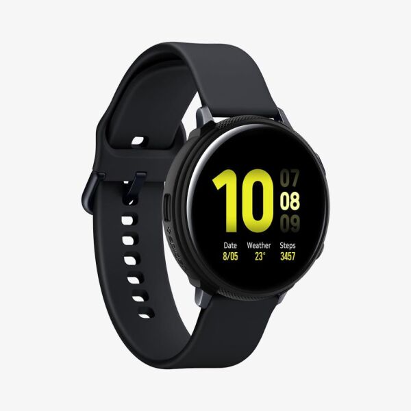 Spigen Galaxy Watch Active 2 (44mm) ile Uyumlu Kılıf Liquid Air Matte Black