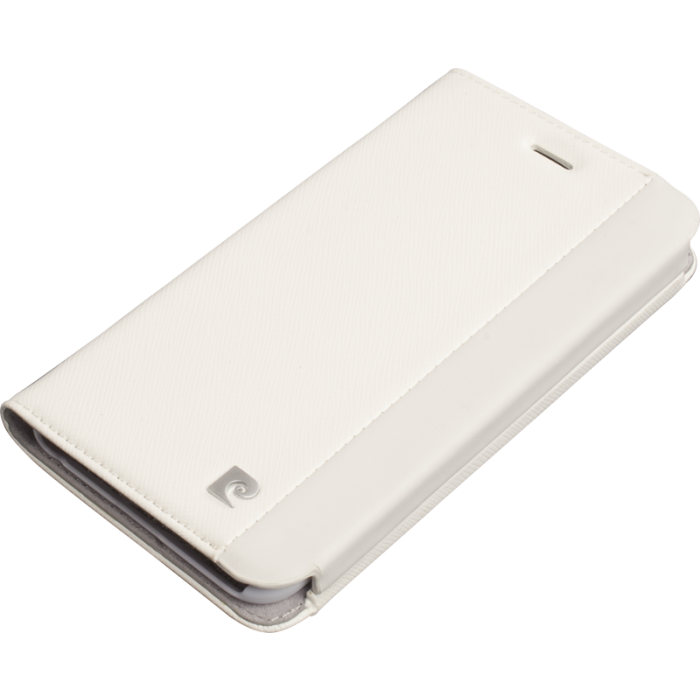 Pierre Cardin iPhone 6 ile Uyumlu Deri Kapaklı Koruma Kılıfı Beyaz PCG-P01