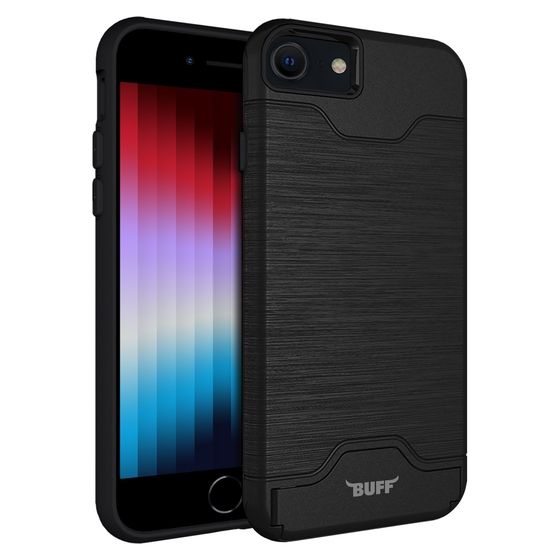 Buff iPhone SE 2022 ile Uyumlu Slim Folder Kılıf Black