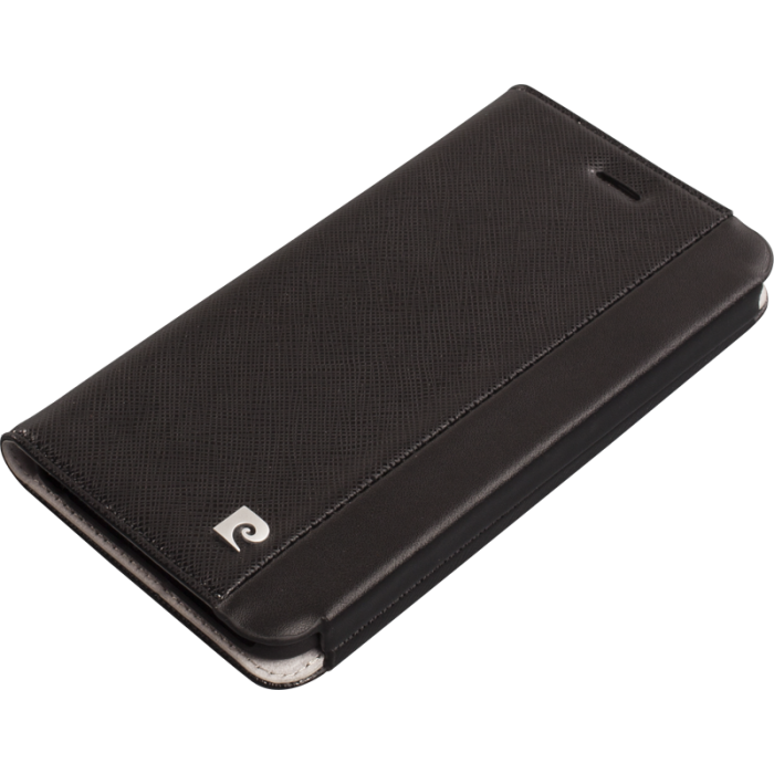 Pierre Cardin iPhone 6 ile Uyumlu Deri Kapaklı Koruma Kılıfı Siyah PCG-P01