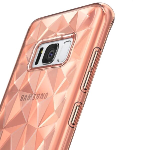Ringke Air Prism 3D Elmas Yansıması Galaxy S8 Plus ile Uyumlu Kılıf Rose Gold