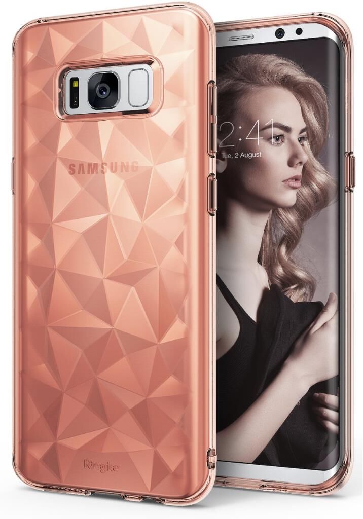 Ringke Air Prism 3D Elmas Yansıması Galaxy S8 Plus ile Uyumlu Kılıf Rose Gold