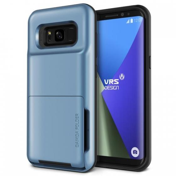 VRS Design Galaxy S8 Plus ile Uyumlu Damda Folder Kılıf Blue Coral