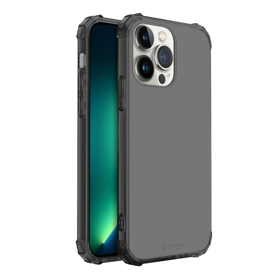 Blogy iPhone 13 Pro Max ile Uyumlu Crystal Fit Kılıf Smoke Black