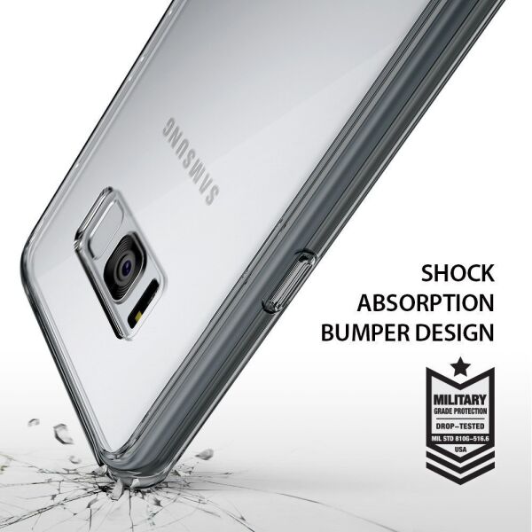 Ringke Fusion Galaxy S8 Plus ile Uyumlu Kılıf Smoke Black
