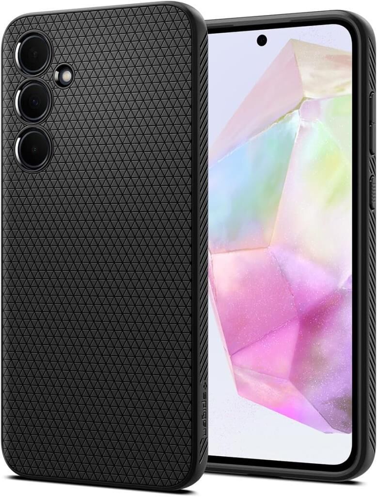 Spigen Galaxy A35 5G ile Uyumlu Kılıf Rugged Armor Matte Black