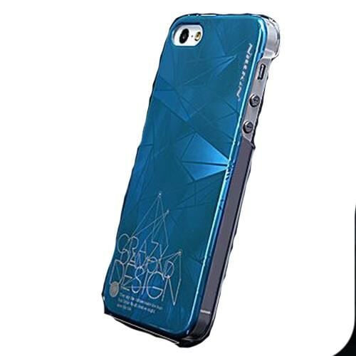 Nillkin iPhone SE/5S/5 ile Uyumlu Sert Kauçuk Kılıf (3D Shadow) Buz Mavi Rengi