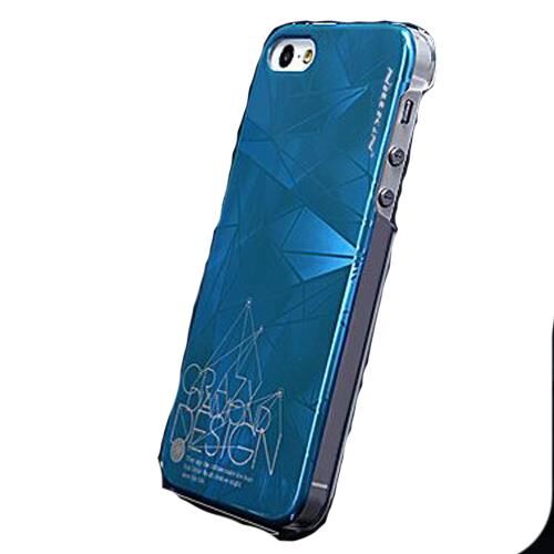 Nillkin iPhone SE/5S/5 ile Uyumlu Sert Kauçuk Kılıf (3D Shadow) Buz Mavi Rengi