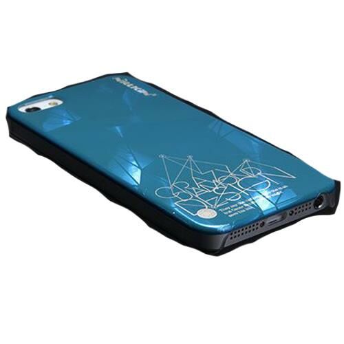 Nillkin iPhone SE/5S/5 ile Uyumlu Sert Kauçuk Kılıf (3D Shadow) Buz Mavi Rengi